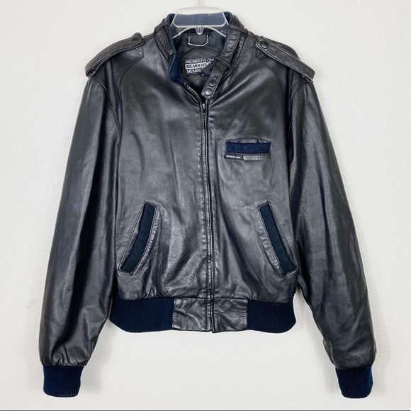 Members Only Other - Member’s Only Black Leather Moto Jacket Size 44
